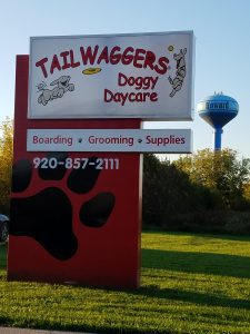 TailWaggers Doggy Daycare exterior sign